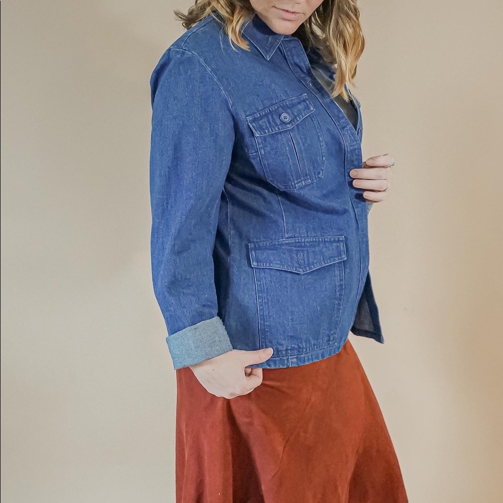 Vintage Talbots denim utility jacket